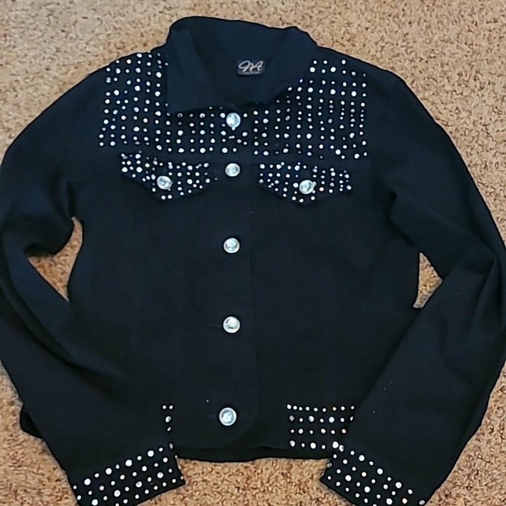 🍰KATINA MARIE BLING BLACK JACKET